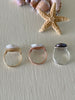Wire wrapped Coin Pearl Rings (Gold)